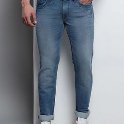 VUDU Men Mid-Rise Narrow Tapered Fit Light Fade Stretchable Jeans-image-56