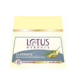 Lotus Herbals Sustainable Women Claywhite Black Clay Skin Whitening Face Pack-4