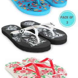 Daily Use Comfortable Stylish Trending Slippers For Women and Girl (Pack Of 3) Women Slippers-image-97