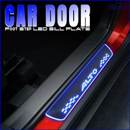 Car Mirror Finish Door Foot Step LED Sill Plate for Alto (Set of 4, Blue) Door Sill Plate-image-48