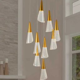 kapoor lampshades Gold Crystal Shaded Chandelier-picture-9