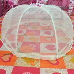 Polyester Infants Washable Six Stick Baby Mosquito Net Light Yellow Mosquito Net-28
