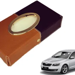 Chrom-Black-Tan Tisue Box Leatherete-197 Vehicle Tissue Dispenser-image-78