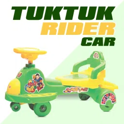 TukTuk Magic Twist Car with Music & lights for kids 3-8 years Car Non Battery Operated Ride On-image-35