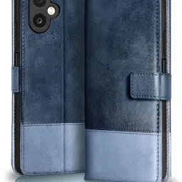 Flip Cover for Samsung Galaxy F06 5G -Dual-Color Leather Finish Wallet - Sky Blue-21