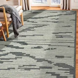 Grey Abstract Wool 8 ft x 10 ft Hand Tufted Carpet-image-68