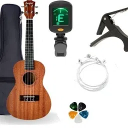 24" Ukulele With Bag Tuner Capo & String Set Ukulele For Beginners Adults Kids Concert Ukulele-picture-9