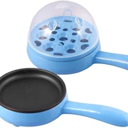 2 in 1 Single Layer Egg Boiler Steamer Cooker with Handle and Capacity of 7 Eggs |Egg Boiling Non-Stick Steamer and Egg Frying Pan Machine Egg Cooker-picture-11