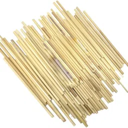 Natural Unfinished Round Bamboo Sticks (9-inch) -Pack of 100 Disposable Bamboo Spork Set-24