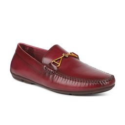ATESBER by Inc.5 Men Burgundy Leather Loafers-image-86