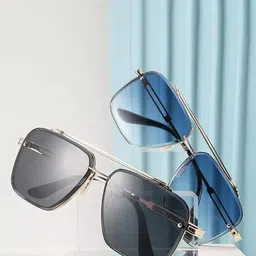 RICH CLUB Unisex Square Sunglasses with Polarised Lens-55