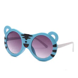 SYGA Kids Round Sunglasses with UV Protected Lens Goggles-CuteTiger-Blue-51