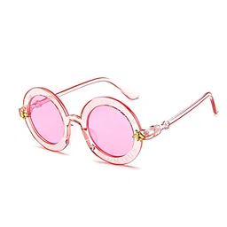 SYGA Kids Round Sunglasses with UV Protected Lens Goggles-paramour-LightPink&Pink-14