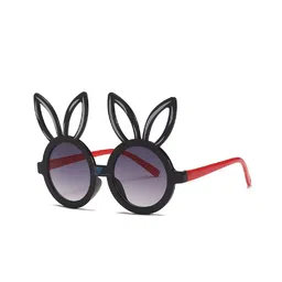 SYGA Kids Round Sunglasses with UV Protected Lens-Goggles-RabbitStyle-Black-13