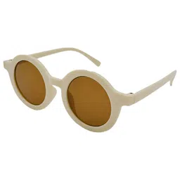 SYGA Kids Round Sunglasses with UV Protected Lens Goggles-Round-MilkyFrame&TeaSlices-0