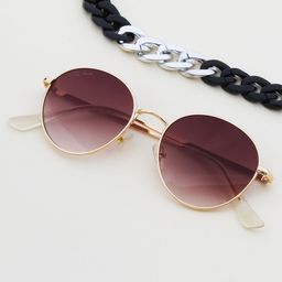 Ted Smith Unisex Round Sunglasses with UV Protected Lens-29
