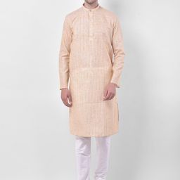 TABARD Men Striped Woven Design Kurta-image-12