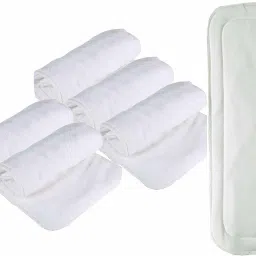 Reusable Soft Microfiber Inserts for Baby Cloth Diaper High Absorbing- White -6-picture-21