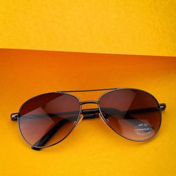 Carlton London Men Grey Aviator Sunglasses with UV Protected Lens CLSM003-55