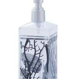 OBSESSIONS Silver-Toned & Transparent Agua Acrylic Soap Dispenser-6