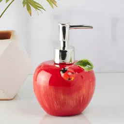 Kookee Red Apple Shaped Ceramic Soap Dispenser image 1