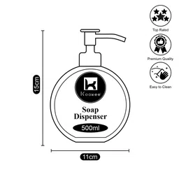Kookee Black Abstract Printed Ceramic Soap Dispenser image 5