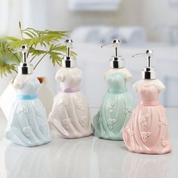 Kookee White & Purple Abstract Shaped Ceramic Soap Dispenser image 3