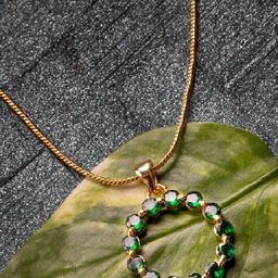 Estele Traditional Long Kundan Chandelier Earrings with green stone-image-29
