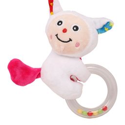Baby Moo White & Red Cuddle Cat Handheld Rattle Toy image 2