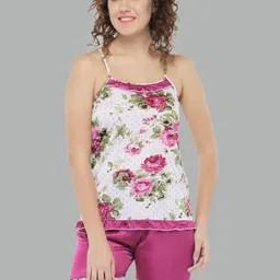 N-Gal Women 2 Pieces Printed Satin Night suit-image-13
