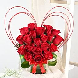 Deep Red Hearty Arrangement-17
