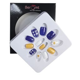 BEROMT 12 Pcs Long-Lasting Reusable Lightweight Salon Finish Press On Nail Tips - 760-image-88