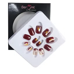 BEROMT 12 Pcs Long-Lasting Reusable Lightweight Salon Finish Press On Nail Tips - 748-image-91