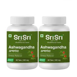 Sri Sri Tattva Set Of 2 Ashwagandha Tablets For Stress Relief - 60 Tablets Each-7