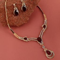 SOHI Gold-Plated Stone-Studded Jewellery Set-49