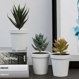 Kuber Industries 9 Pcs Green Artificial Succulent Plant image 3