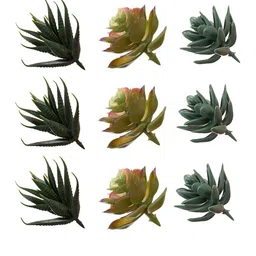 Kuber Industries 9 Pcs Green Artificial Succulent Plant image 5
