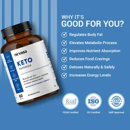Nirvasa Set Of 2 Keto Advance Tablets For Weight Management - 60 Tablets Each image 3
