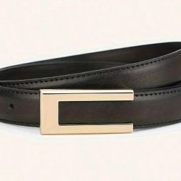 Women Party Black Artificial Leather Belt-image-63
