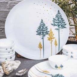 Pack of 18 Opalware Dinner Set of Dinner Plate, Veg. Bowl. Dinner Set-image-2