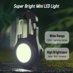 LED Keychain Light Mini Cob Flashlight Handheld Small Rechargeable Pocket Light_ 2 hrs Bulb Emergency Light-image-13