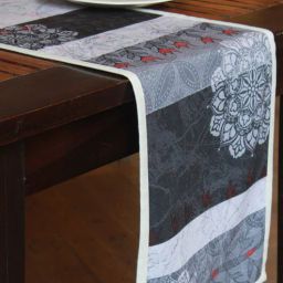 Zeba (84x12) Grey Cotton Table Runner-picture-4