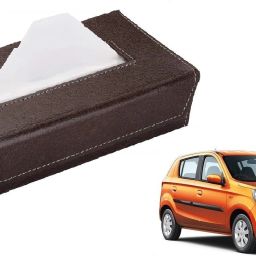Car Tissue Box Paper Tissue Holder Brown with 200 Sheets(100 Pulls) For Maruti Suzuki Alto K10 Vehicle Tissue Dispenser-13