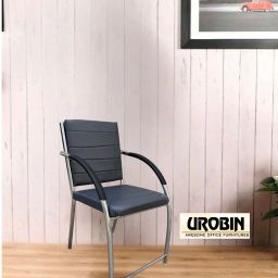 UROBIN HEAVY DUTY VISITOR CHAIR (MIDDLE BACK) Leatherette Office Arm Chair-image-69