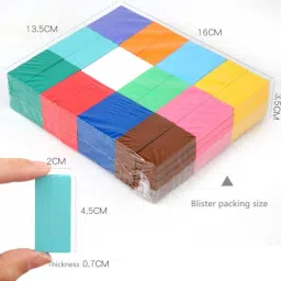 shopoholic 12 Colour Creative Wooden Colored Domino Blocks for Model image 5