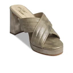 Bowtoes Textured Cross Strap Platform Heels-39
