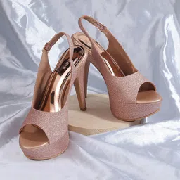 Mochi Embellished Stiletto Backstrap Peep Toes-38