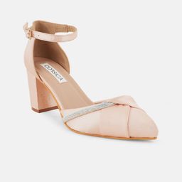 CORSICA Pointed Toe Embellished Party Block Pumps with Ankle Loop image 3