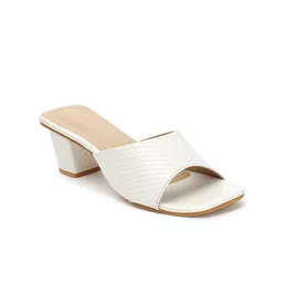 Denill Textured Open Toe Block Heels image 2