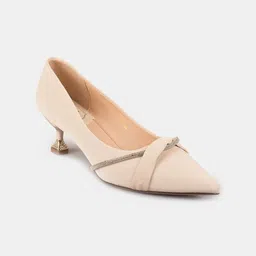BuckleUp Peach-Coloured Wedge Peep Toes image 2